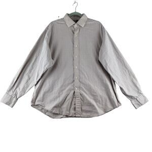 Polo Ralph Lauren Long Sleeve Button Down Shirt Men's 18 XXL Graph Plaid Preppy